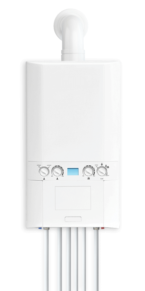 A boiler on the wall